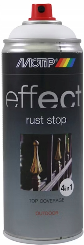 Motip Lakier Antykorozyjny Rust Stop Na Rdzę 4w1 Ral 9010 Biały 400ML
