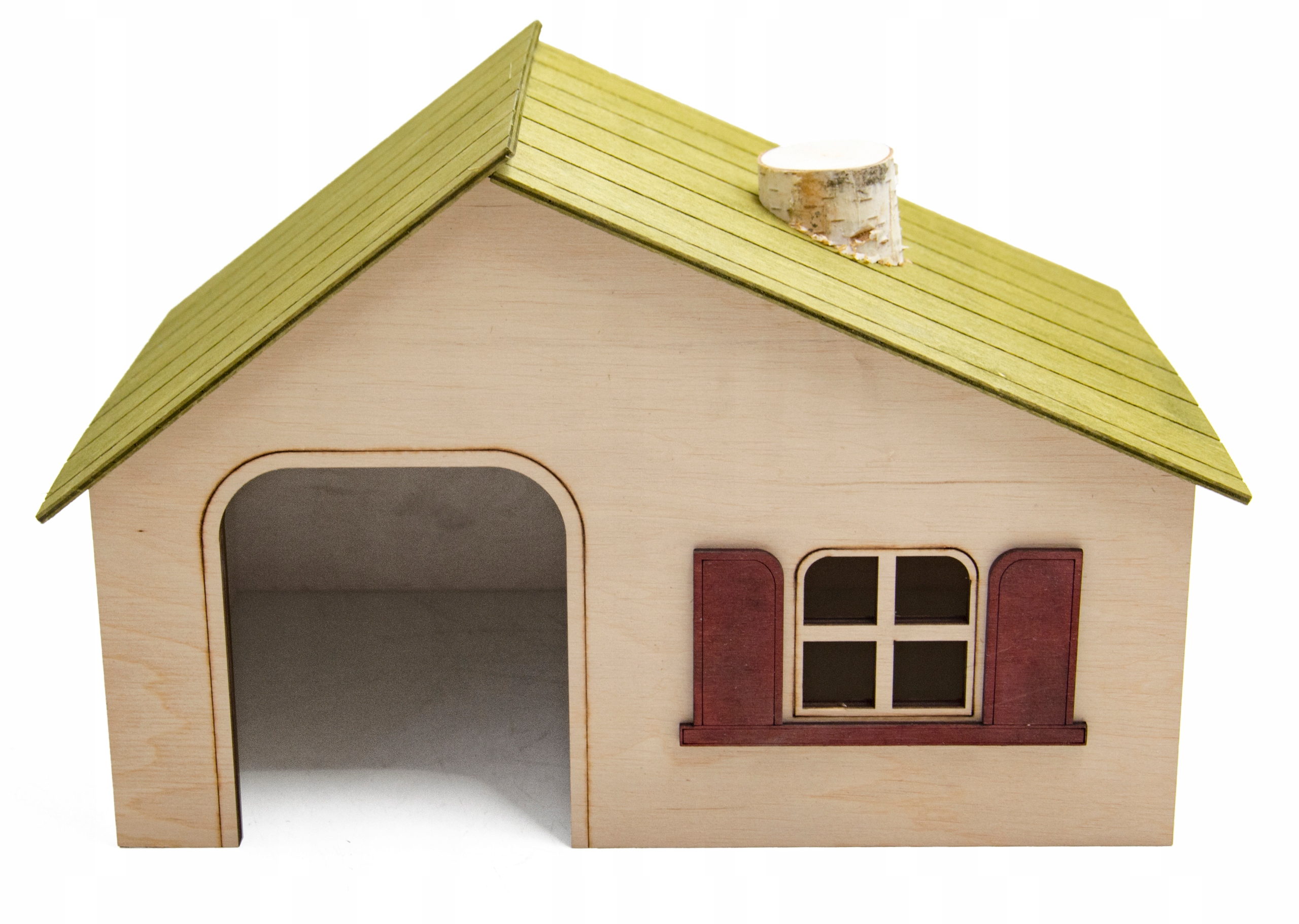 DREWNIANY DOMEK KLATKA DLA KRÓLIKA ŚWINKI GRYZONIA Głębokość produktu 21 cm