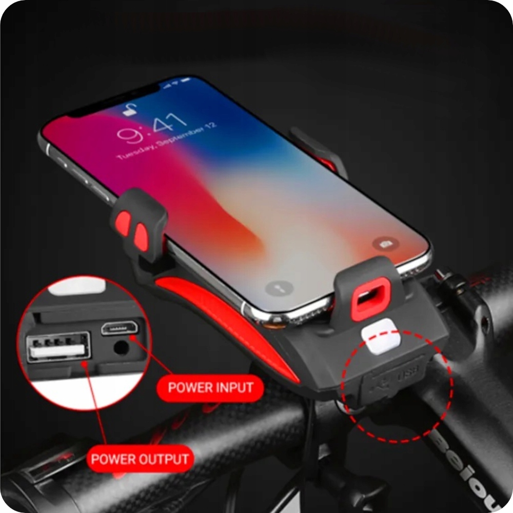 LAMPKA ROWEROWA LED PRZÓD MOCNA POWERBANK KLAKSON Rodzaj przednie