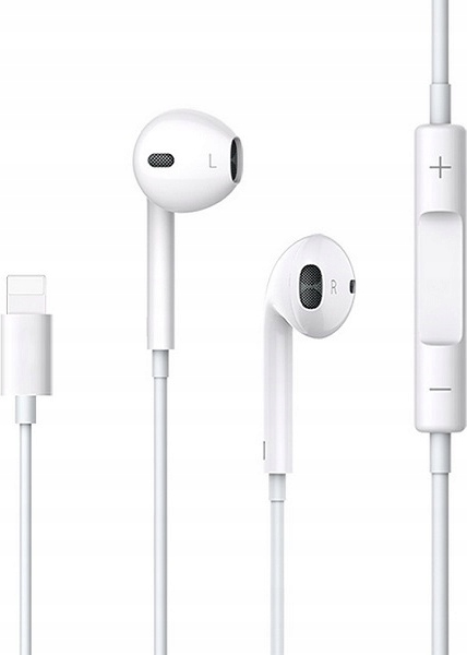 Stereo sluchátka Usams EP-24 Lightning pro Apple iPhone 7/8/X/XS/XS Max/XR bílá