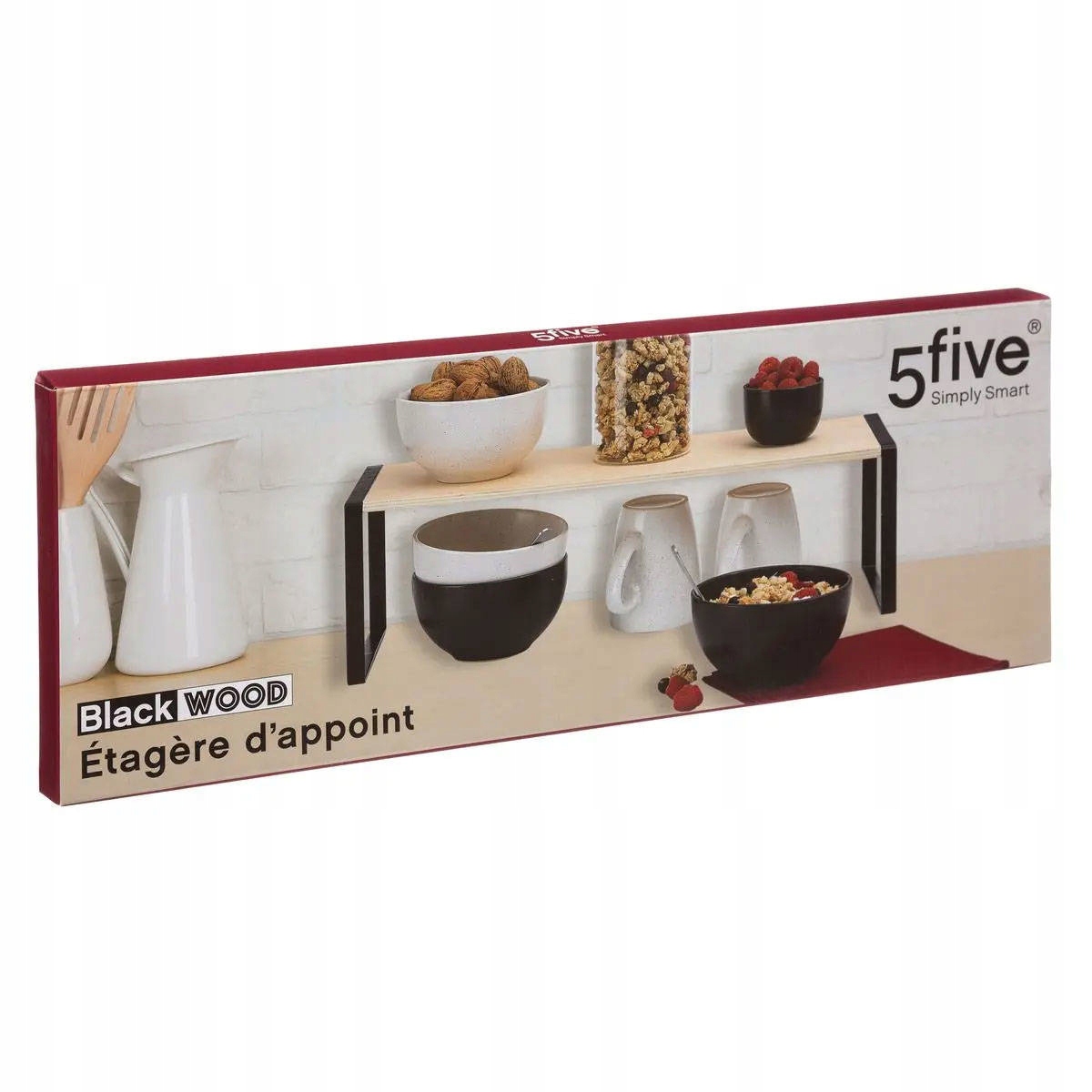 PÓŁKA KUCHENNA na blat DREWNIANA na przyprawy OUTLET Wysokość mebla 15 cm