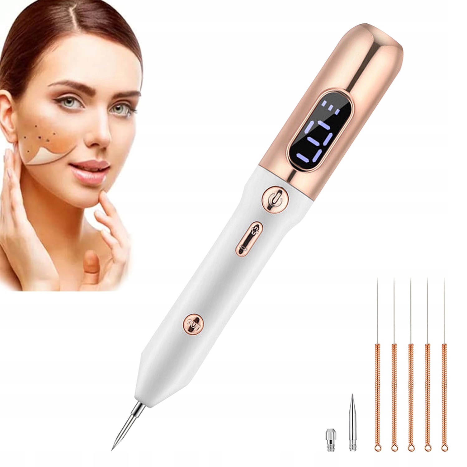 Plazma Pen Odstraňování Bradavic Vláknin Akumulátor 9 Úrovní Výkonu 4W 3.7V