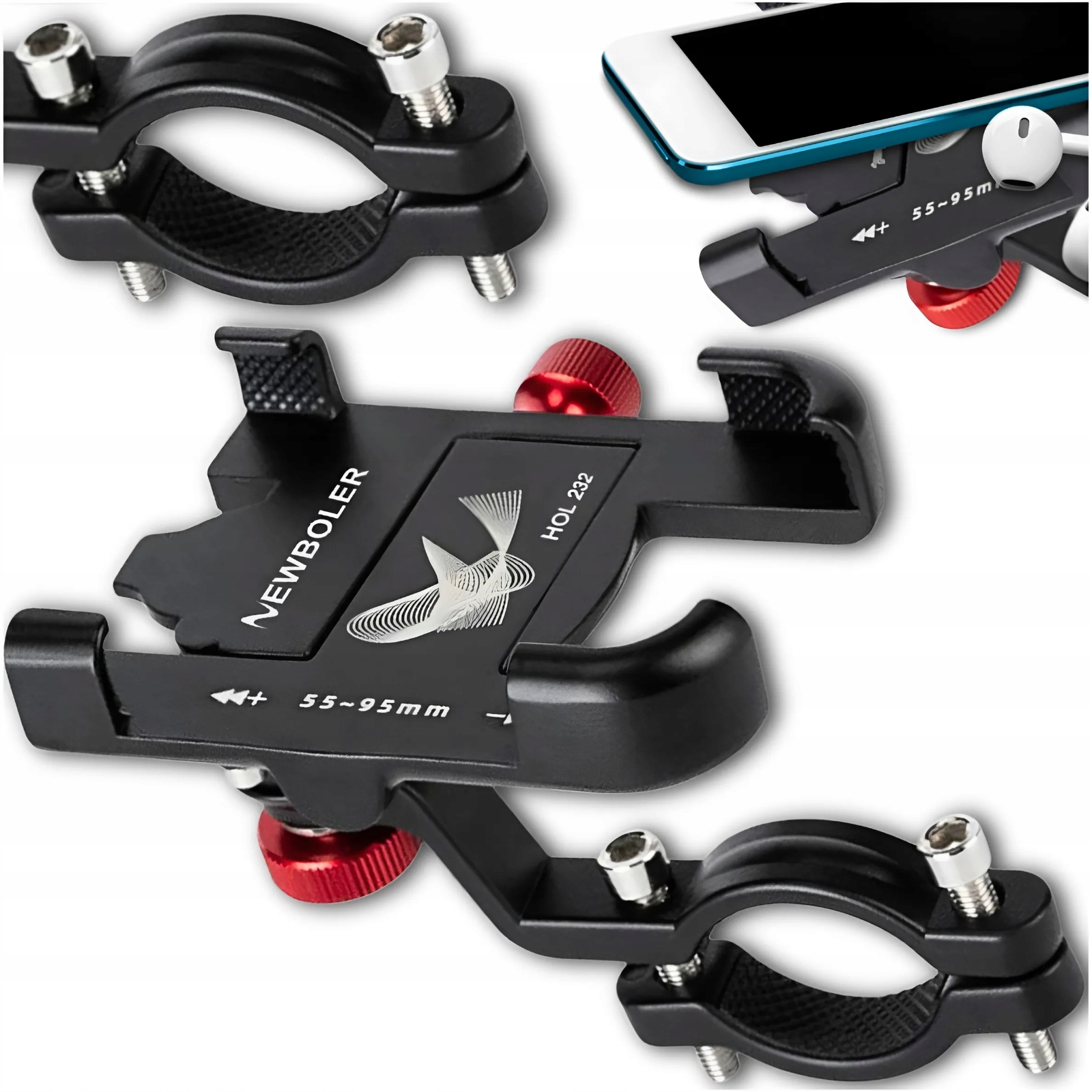 UCHWYT NA TELEFON ROWEROWY DO ROWERU MOTOCYKLU DO SMARTFONA REGULOWANY Stan opakowania oryginalne