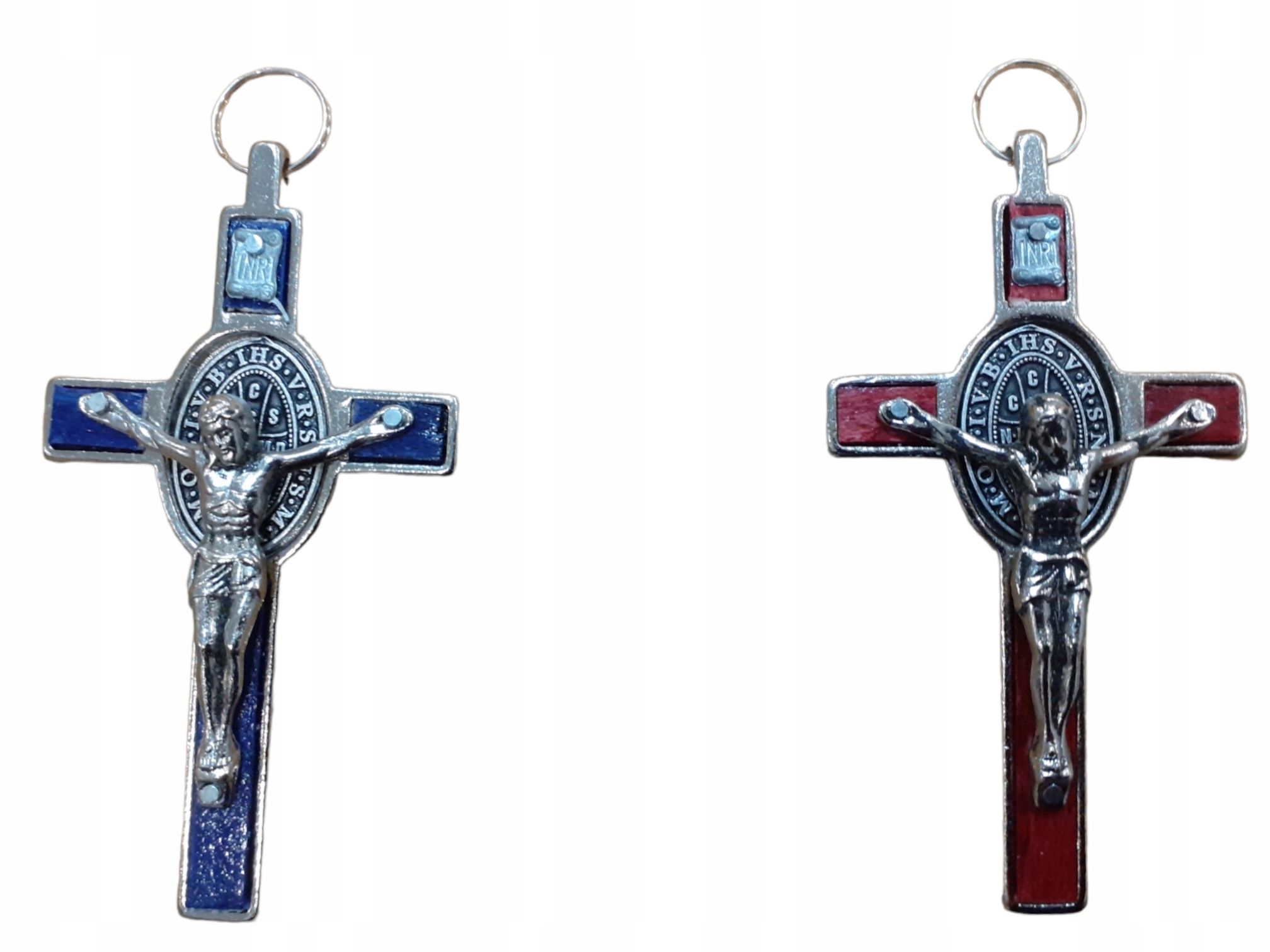 

Krzyż św. Benedykta 7cm drewno metal Ihs oryginał