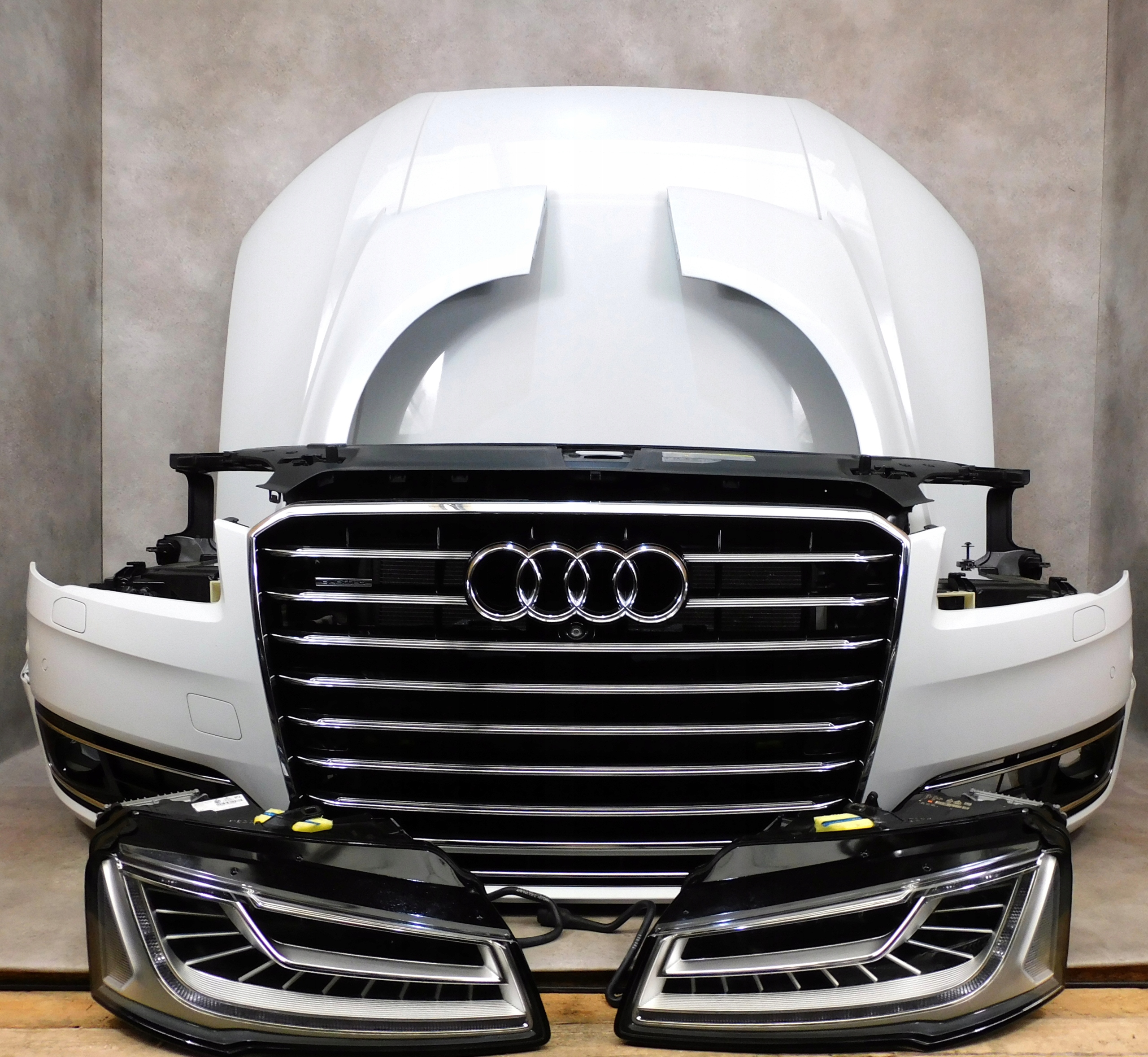 AUDI A8 D4 4H LIFT KOMPLETNY PRZÓD ZDERZAK LAMPY MASKA PAS LS9R MATRIX