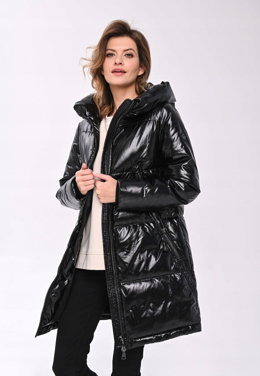 DAMSKA DŁUGA BŁYSZCZĄCA KURTKA VOLCANO J-BLANC XL Kolekcja Fall/Winter