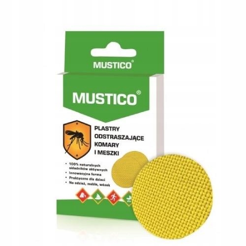 

Mustico Plastry odstraszające komary i meszki 12sz