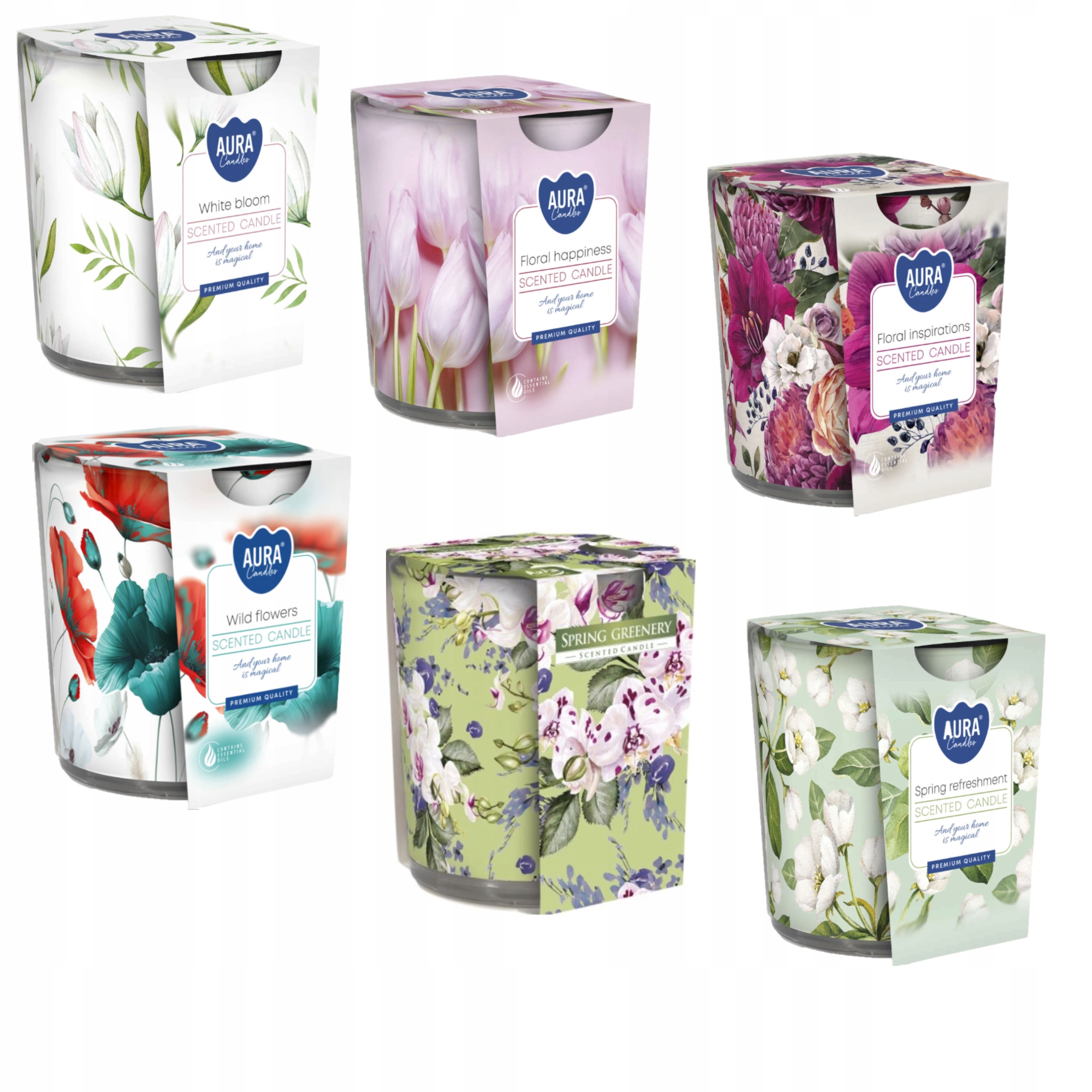 ŚWIECE ZAPACHOWE ŚWIECZKI 6X ŚWIECA ZESTAW NA PREZENT KOMUNIA DZIEŃ MATKI