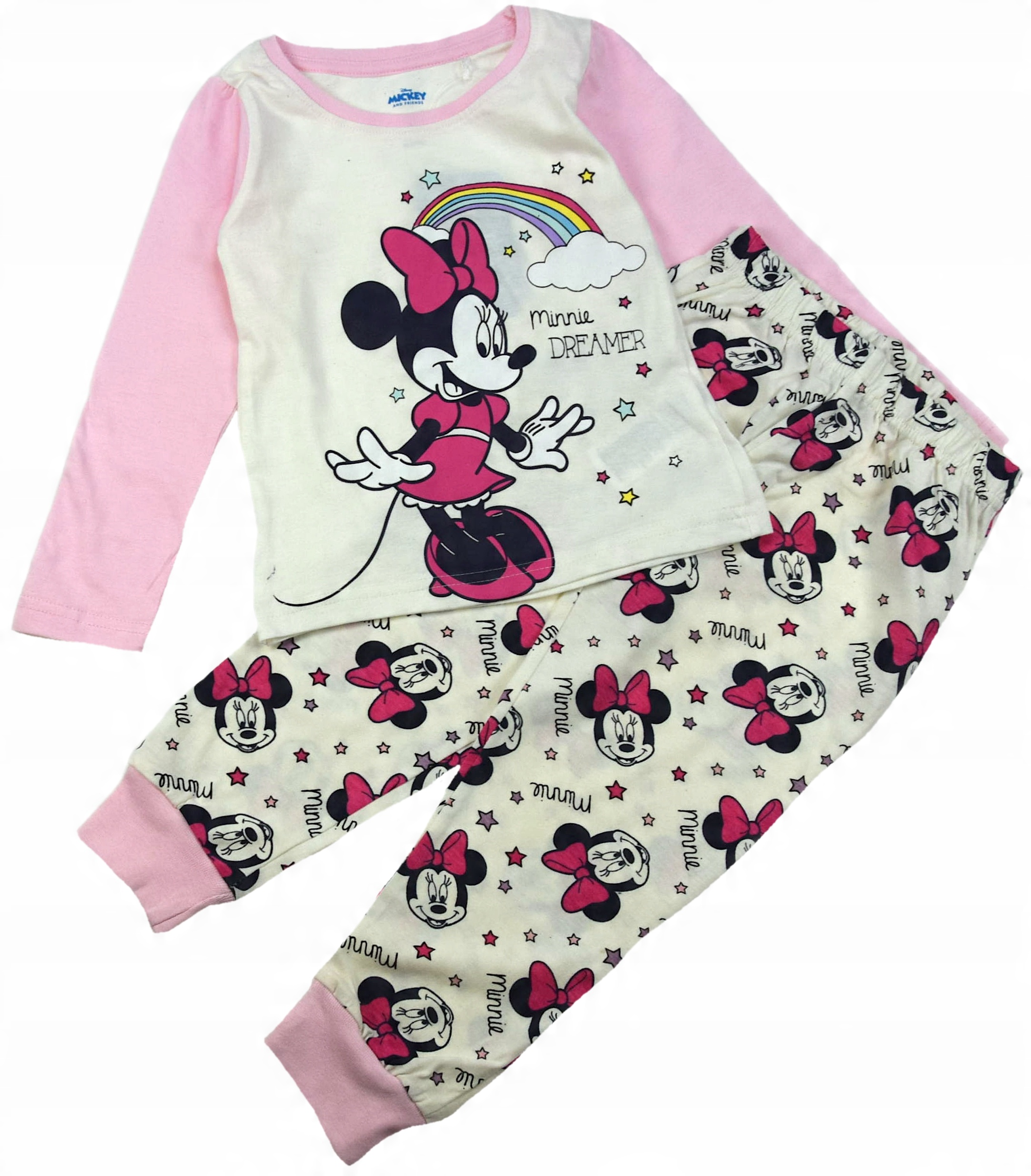 

Piżama Piżamka Myszka Minnie Tęcza Krem 122