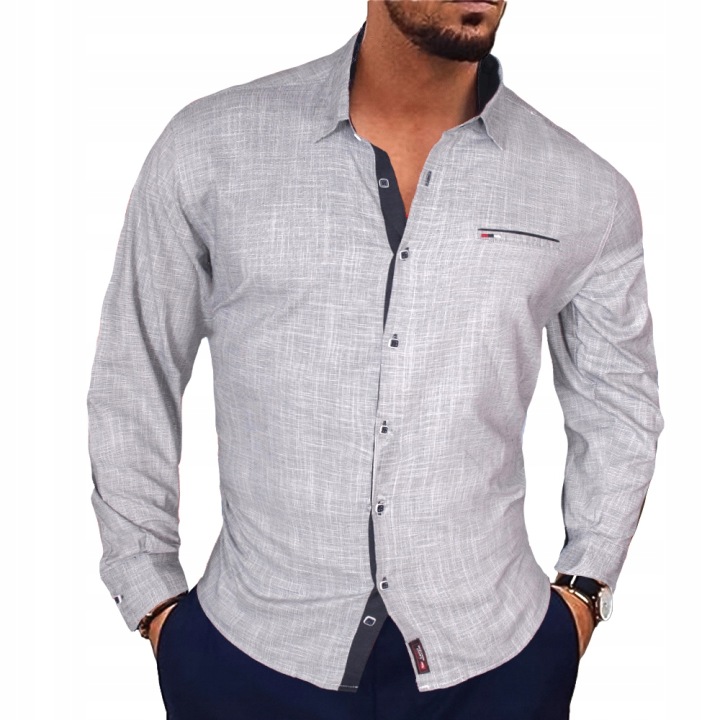 Košile Elegantní Bavlněná Klasická Prodyšná Regular