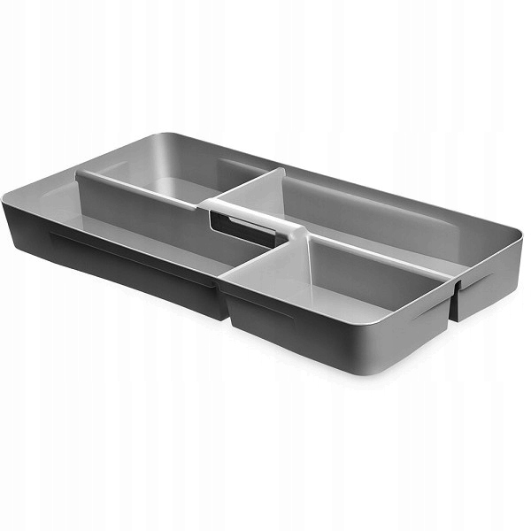 

Prostokątny Organizer 4 Przegródki Szary 36x17cm