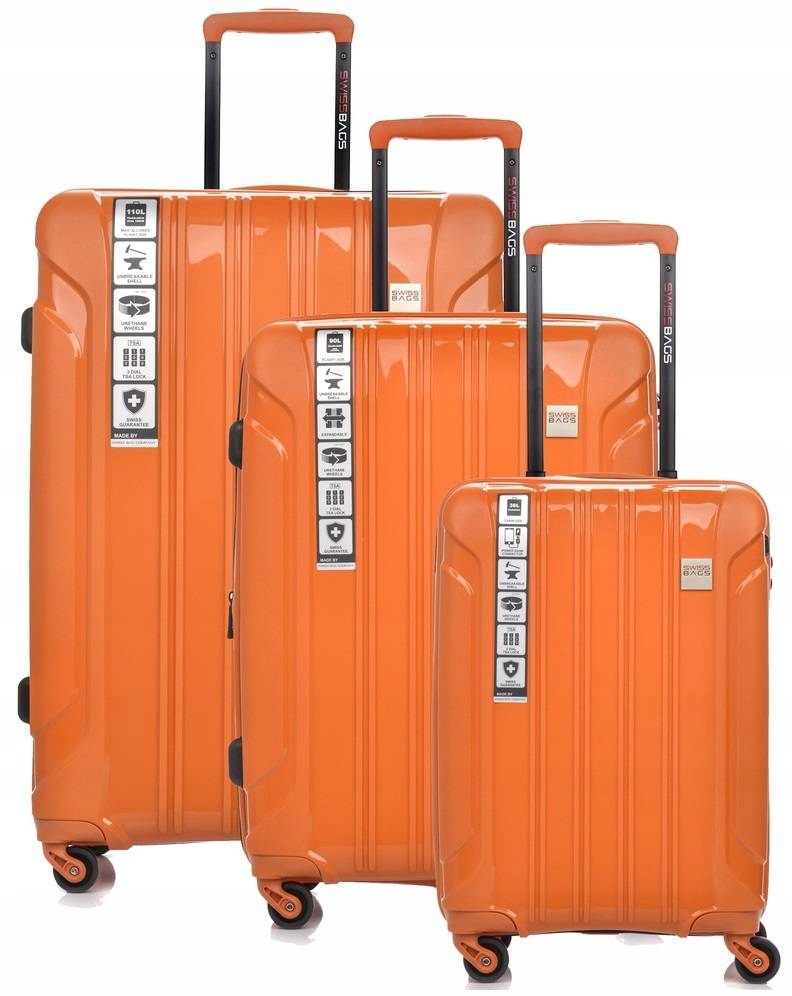 Turistické kufry 3v1 Kabinové, střední, velké