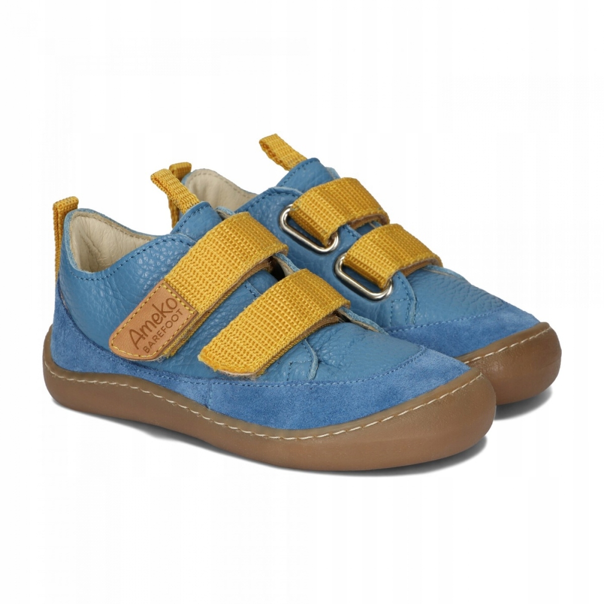 Półbuty Ameko Barefoot Afro Blue chłopięce na rzepy roz.21