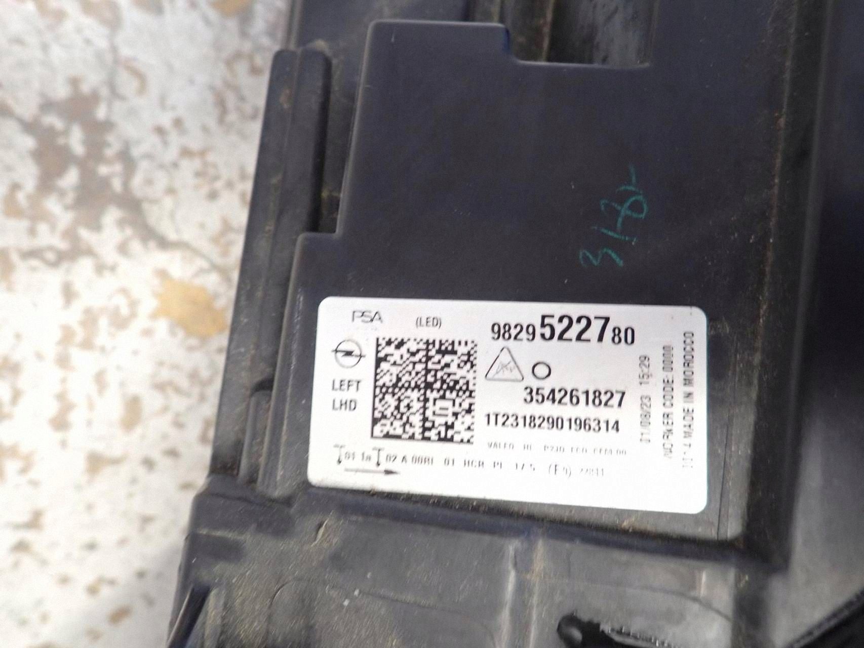 light front front left OPEL CORSA F 2019- FULL LED 9829522780