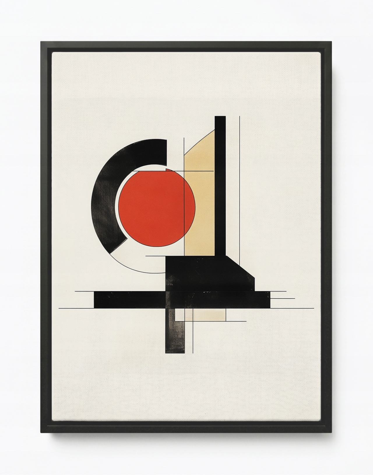 Obraz Rám Americký Box Grafika Geometrie Kolo Abstrakce Bauhaus 60x80