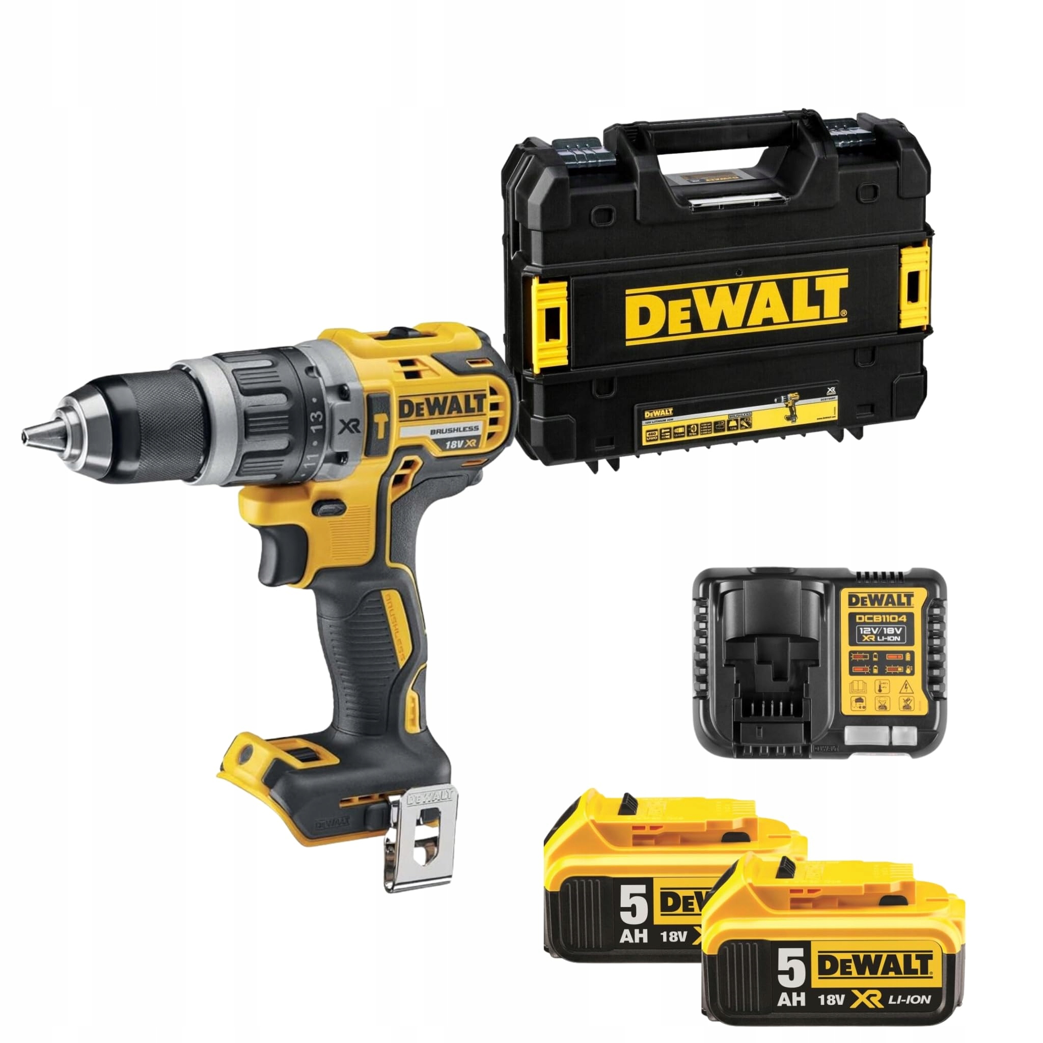 Wkrętarka akumulatorowa DeWalt DCD796P2-QW 18V 2 szt. aku. 5Ah 27-70Nm