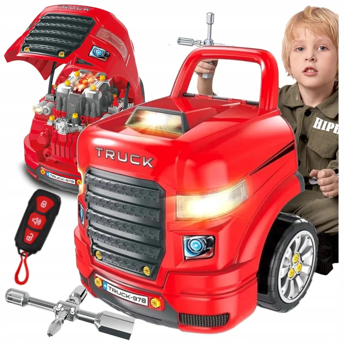 Silnik Auto Do Skręcania I Rozkręcania Mały Mechanik Konstruktor Dźwięk Led