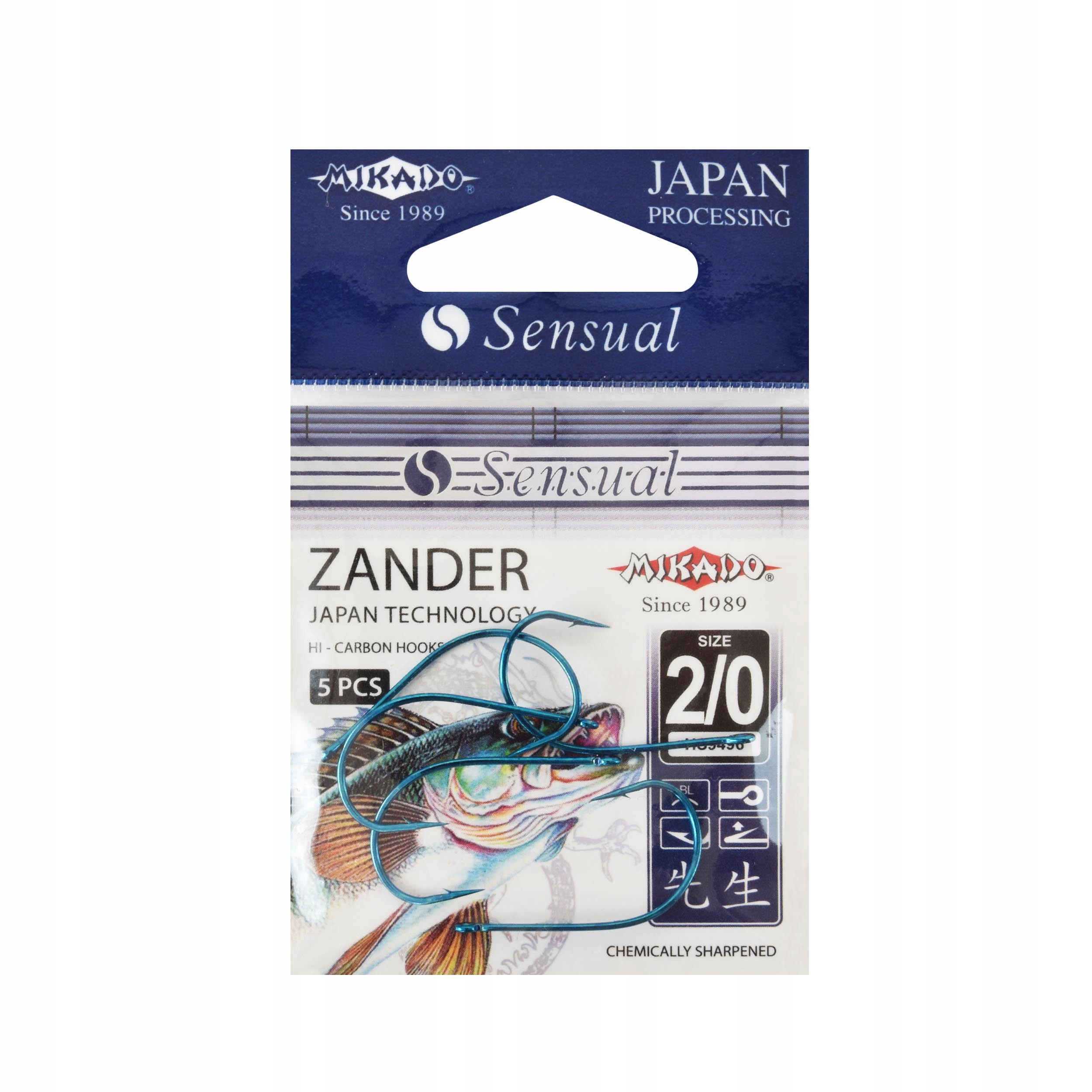 Ostre haki spinningowe Mikado Sensual Zander rozm.#2/0 5szt. na sandacza