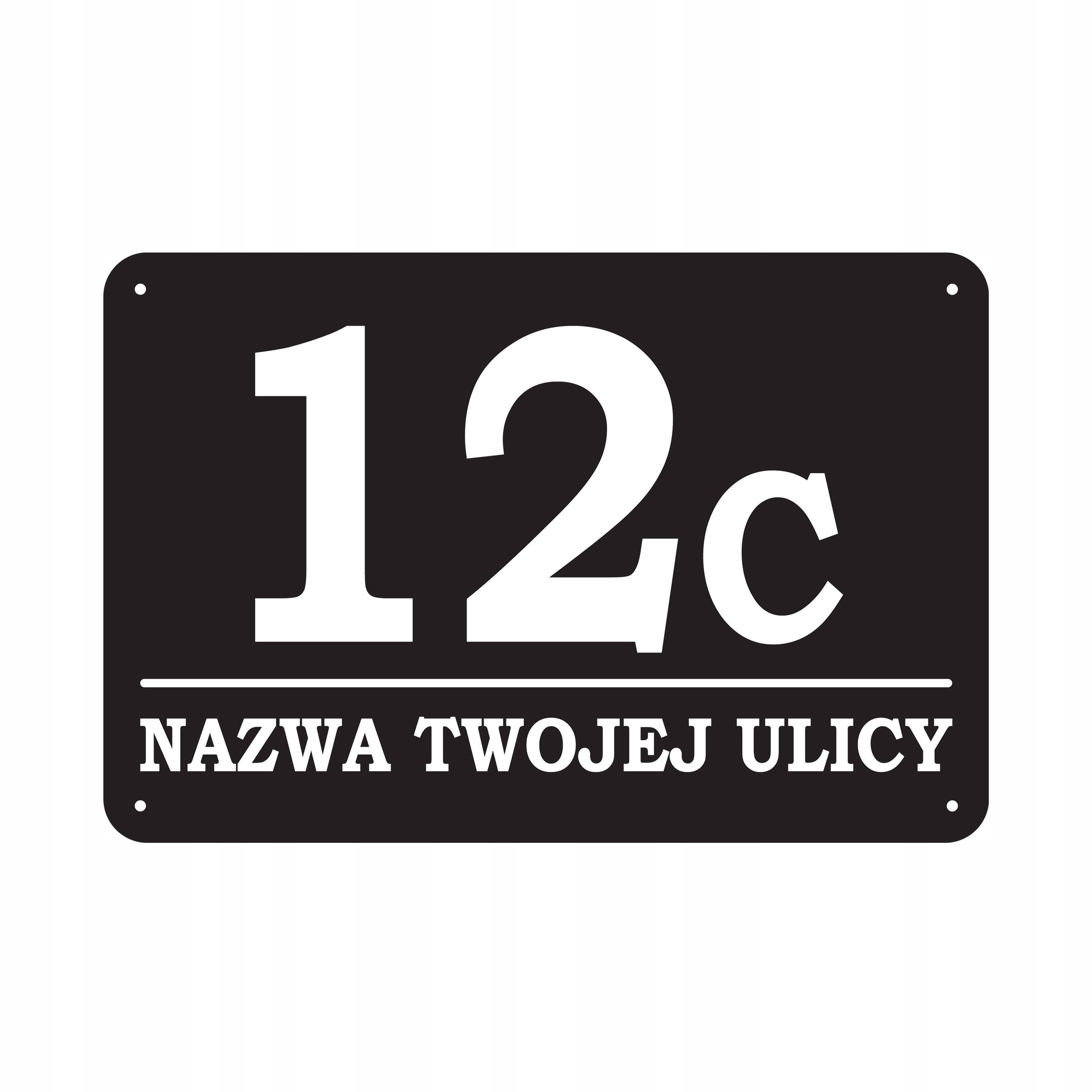 TABLICZKA ADRESOWA SZYLD NUMER DOMU - METALOWA Stan opakowania oryginalne