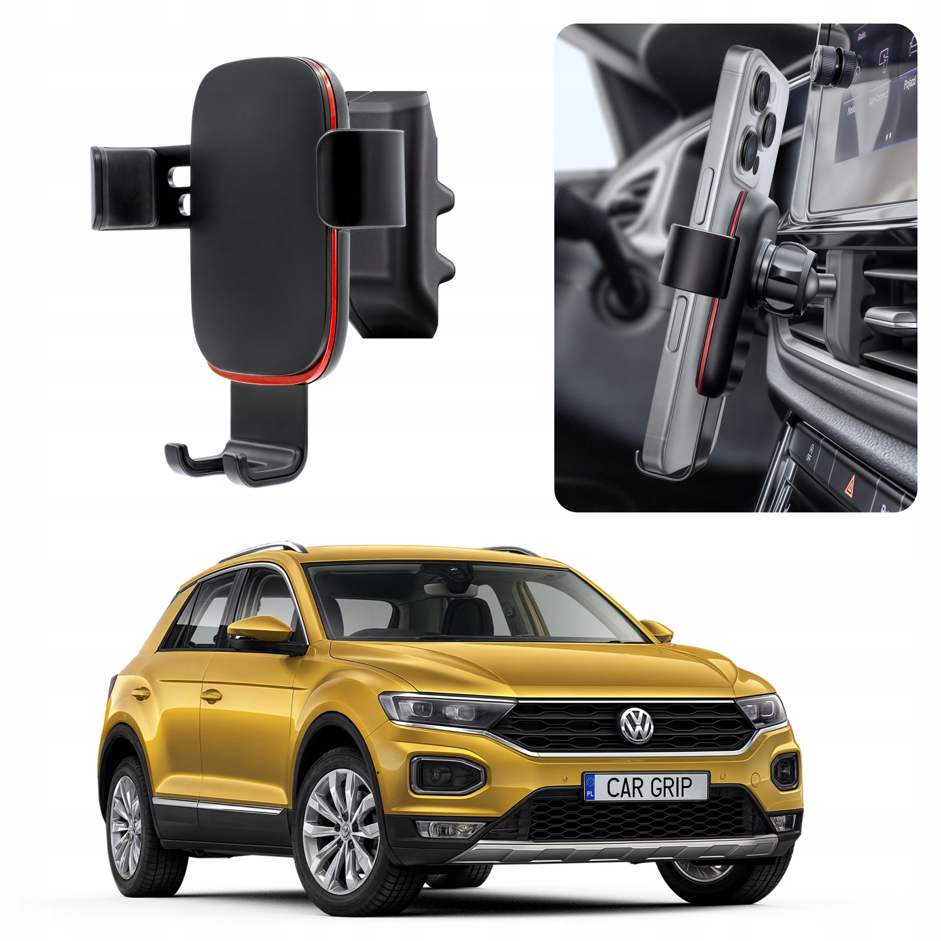 Uchwyt Grawitacyjny Premium dedykowany do Volkswagen T-Roc (2022-)