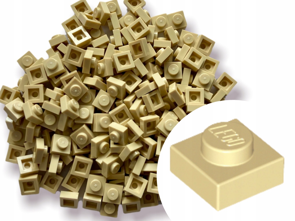 

Lego 3024 Plate Płytka 1X1 Tan Piaskowy 100 sztuk