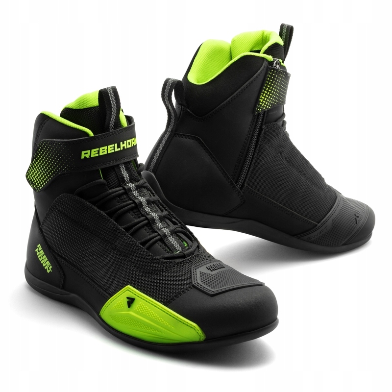 Motocyklové Topánky Rebelhorn Swift Black Fluo Yellow (47)