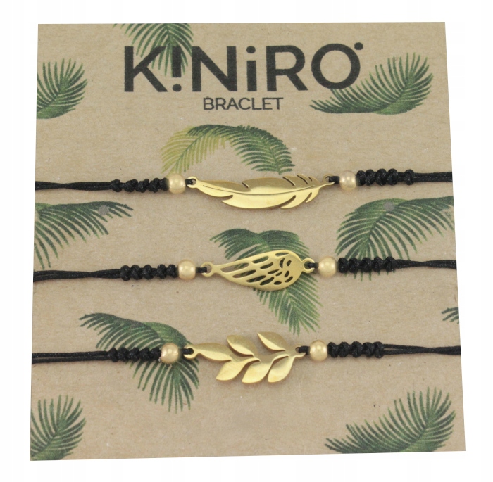 

Bransoletki Regulowane Złote Piórko Stal 316 L