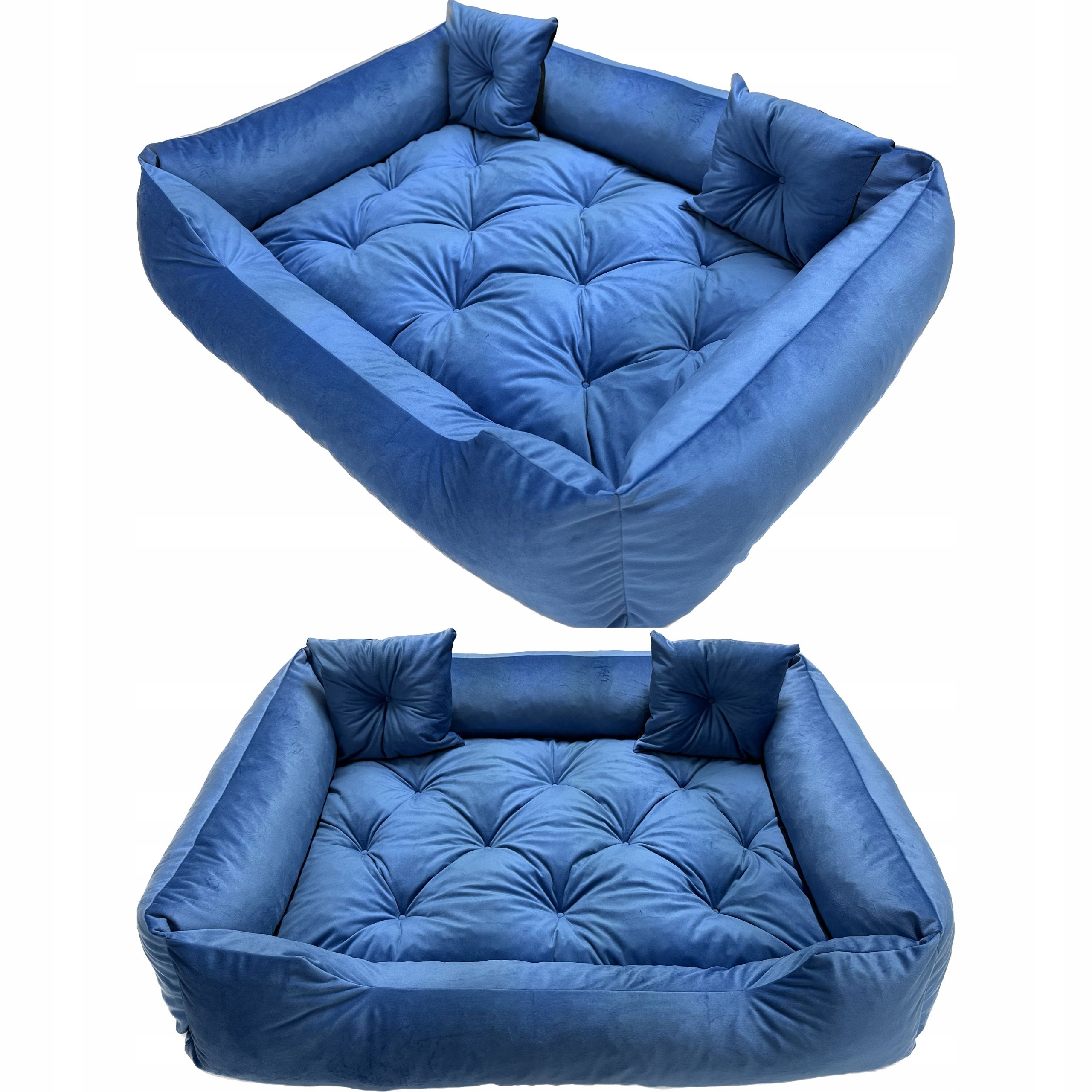 Legowisko dla psa stylowe kanapa kojec welurowe 120x90 L