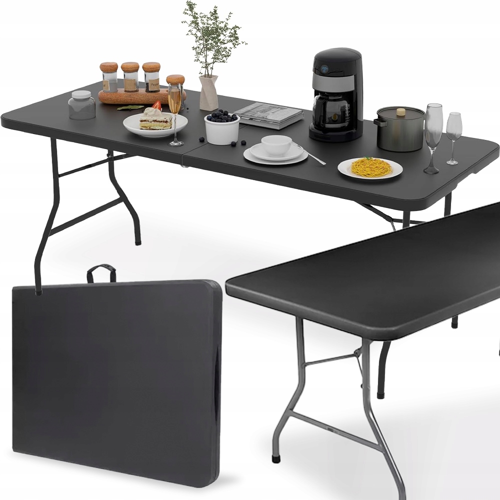 Stół Cateringowy Ogrodowy Składany Bankietowy Na Taras Balkon 70x180 cm