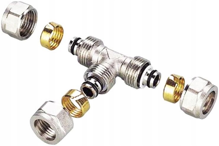 

Trójnik Skrętny Pex 16x16x16 mm Mocny Skręcany