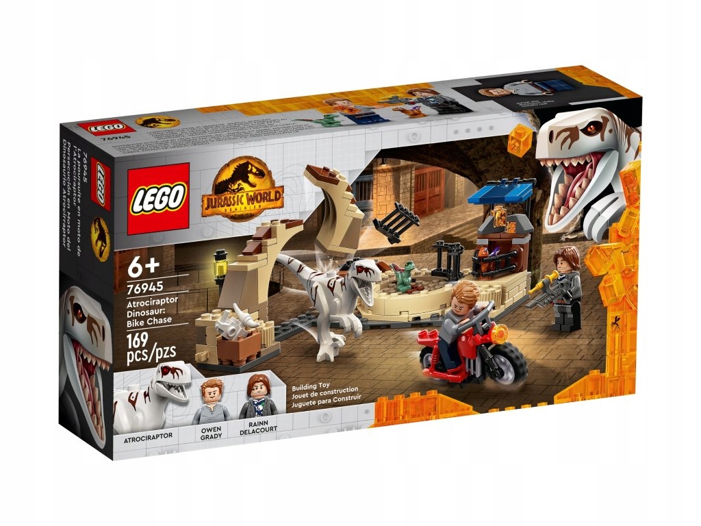 Lego Jurský svět 76945 Atrociraptor: honička na motocyklu Nové