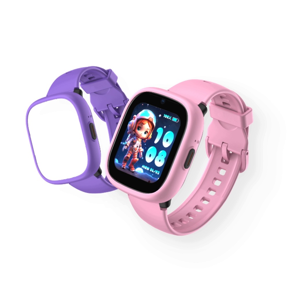 Kiddoboo WatchMe okosóra gyerekeknek Gps Sim kártya telefon, Pink/Purple
