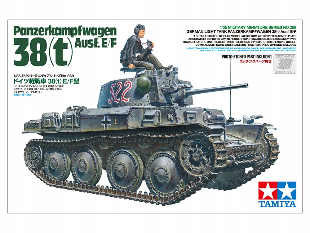 Tamiya 35369 1/35 Panzerkampfwagen 38(t) Ausf.E/F