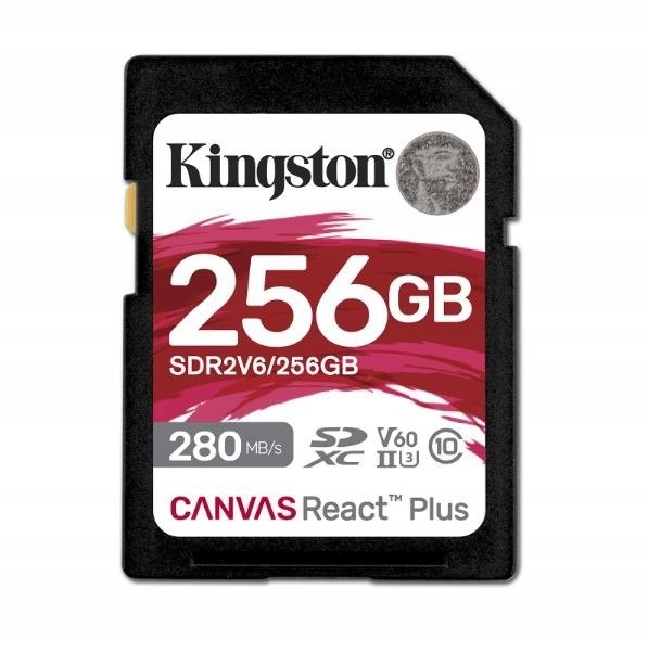 Kingston Karta pamięci Sd 256GB React Plus 280/150/MB/s Uhs-ii U3 V60