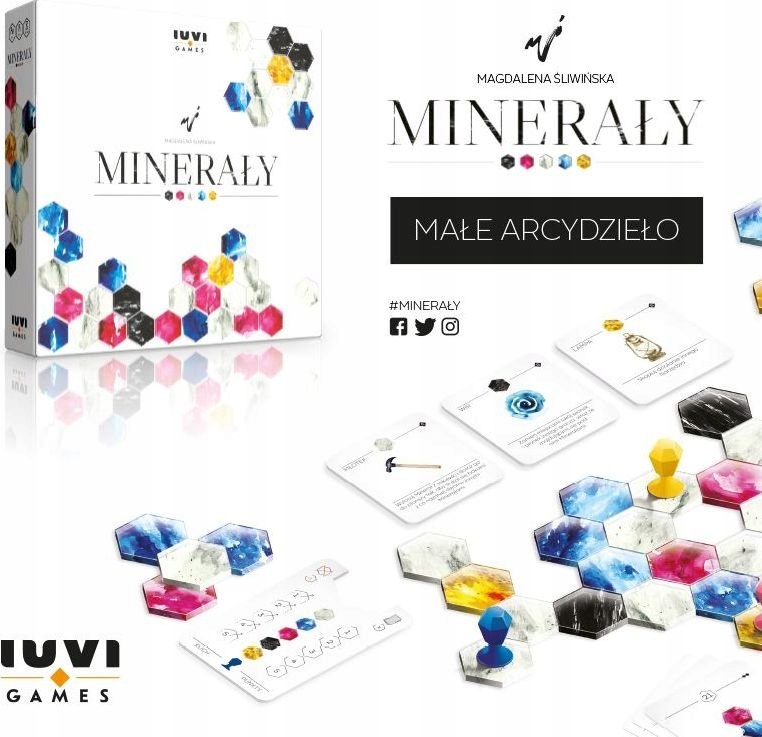 Iuvi Games Minerały Gra planszowa dla Dziecka edukacyjna Zabawka rozwojowa