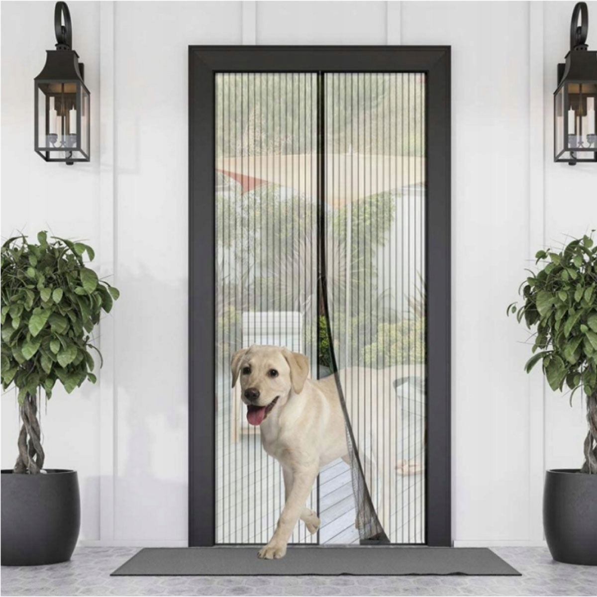 MOSKITIERA NA DRZWI SIATKA MAGNETYCZNA BALKONOWA 100x210 AUTOMATYCZNA MOCNA Maks. szerokość 100 cm