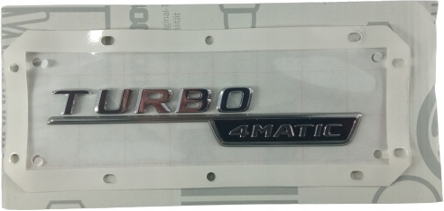 Emblém Mercedes Nápis Turbo 4MATIC