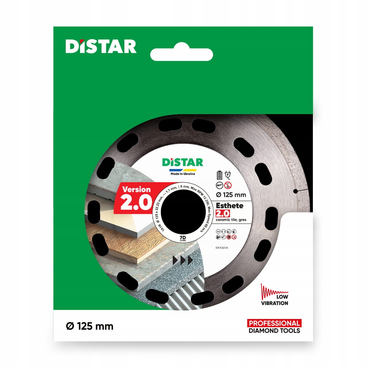 Distar Esthete 2.0 125mm Diamentowa Tarcza do gresu płytek Cienka 1,1mm