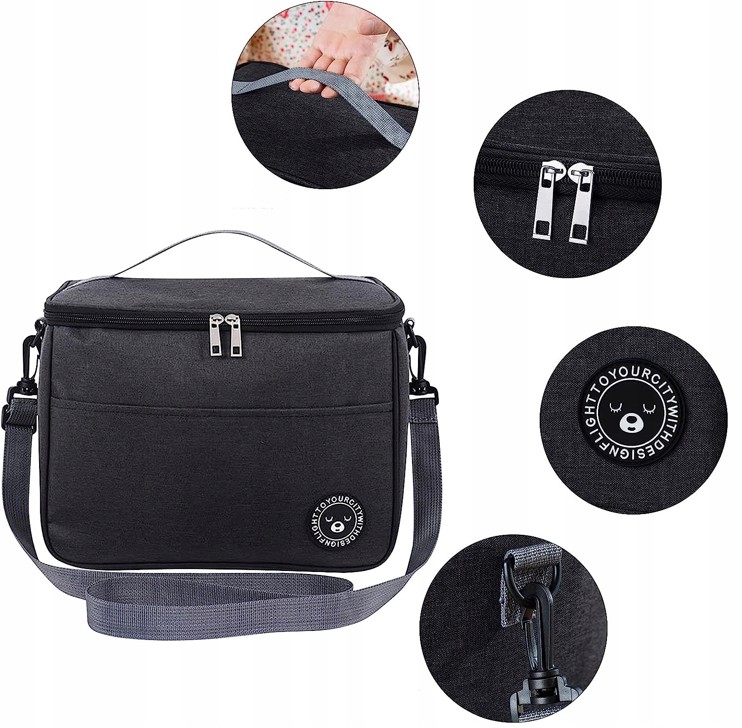 TORBA TERMICZNA NA LUNCH JEDZENIE IZOLACYJNA TURYSTYCZNA ŚNIADANIOWA DUŻA Marka inna marka