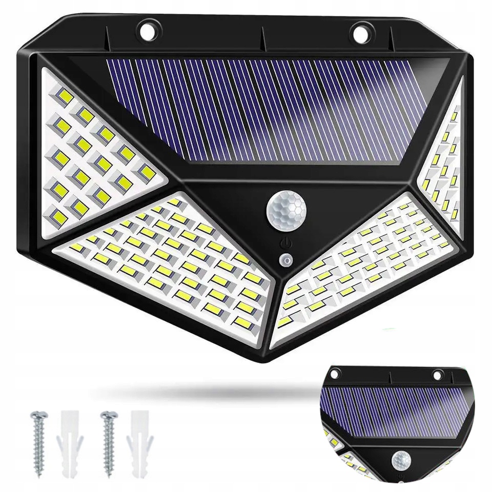 

Lampa Solarna Z Czujnikiem Ruchu Zmierzchu 100LED