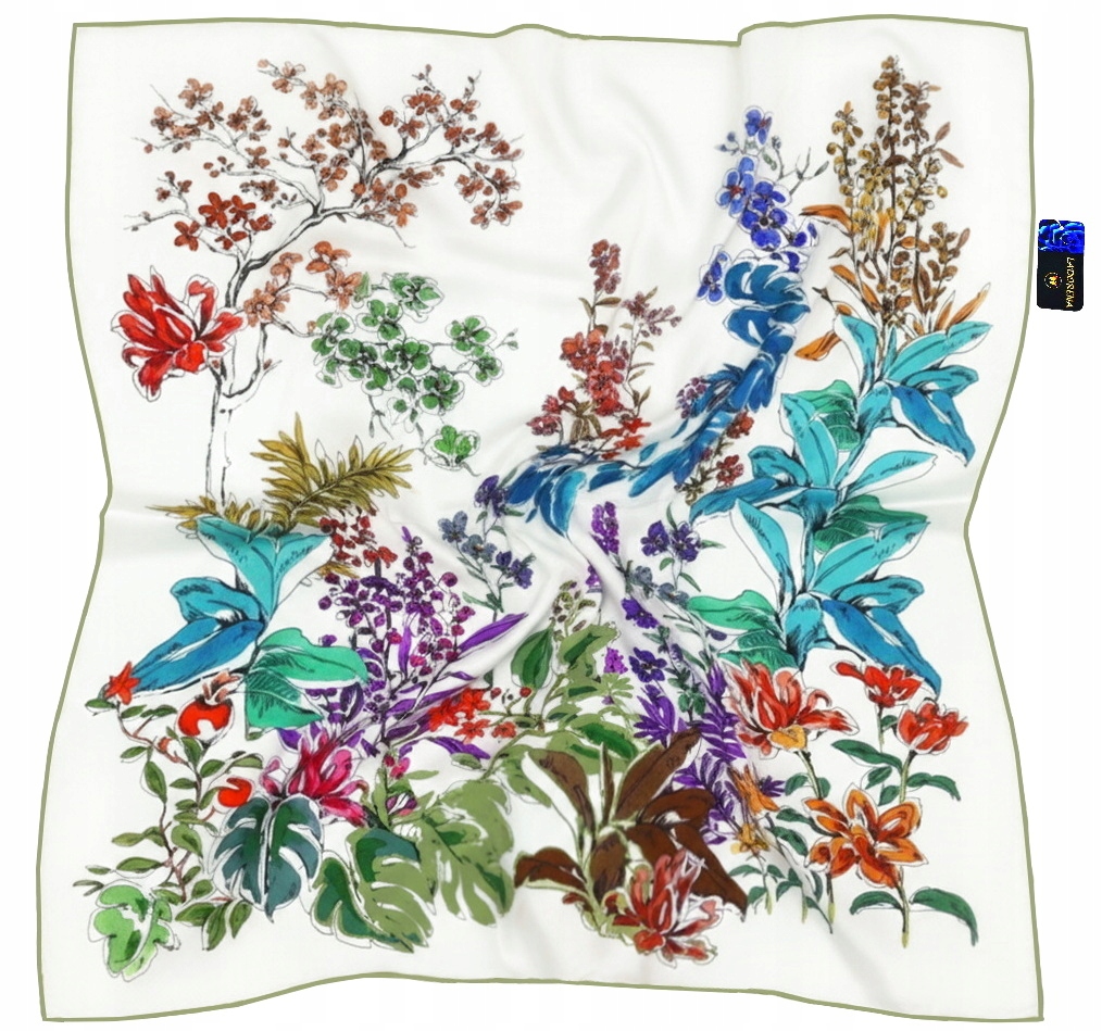 Hedvábný Šátek 100% Přírodní Hedvábí, Morušový, Prémiová Kvalita