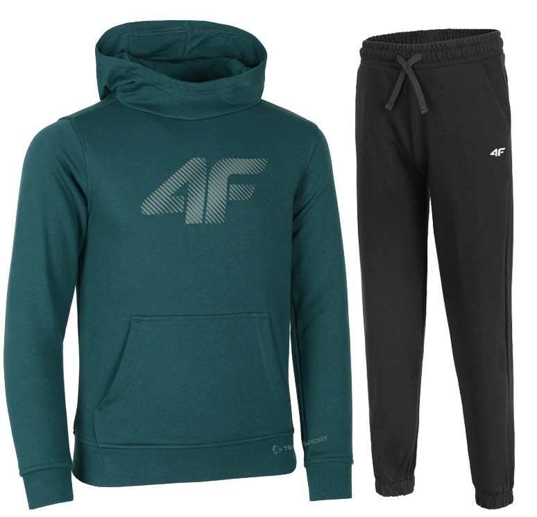 4F Chłopięcy Dres Komplet Bluza Kangurka Spodnie rozm 152
