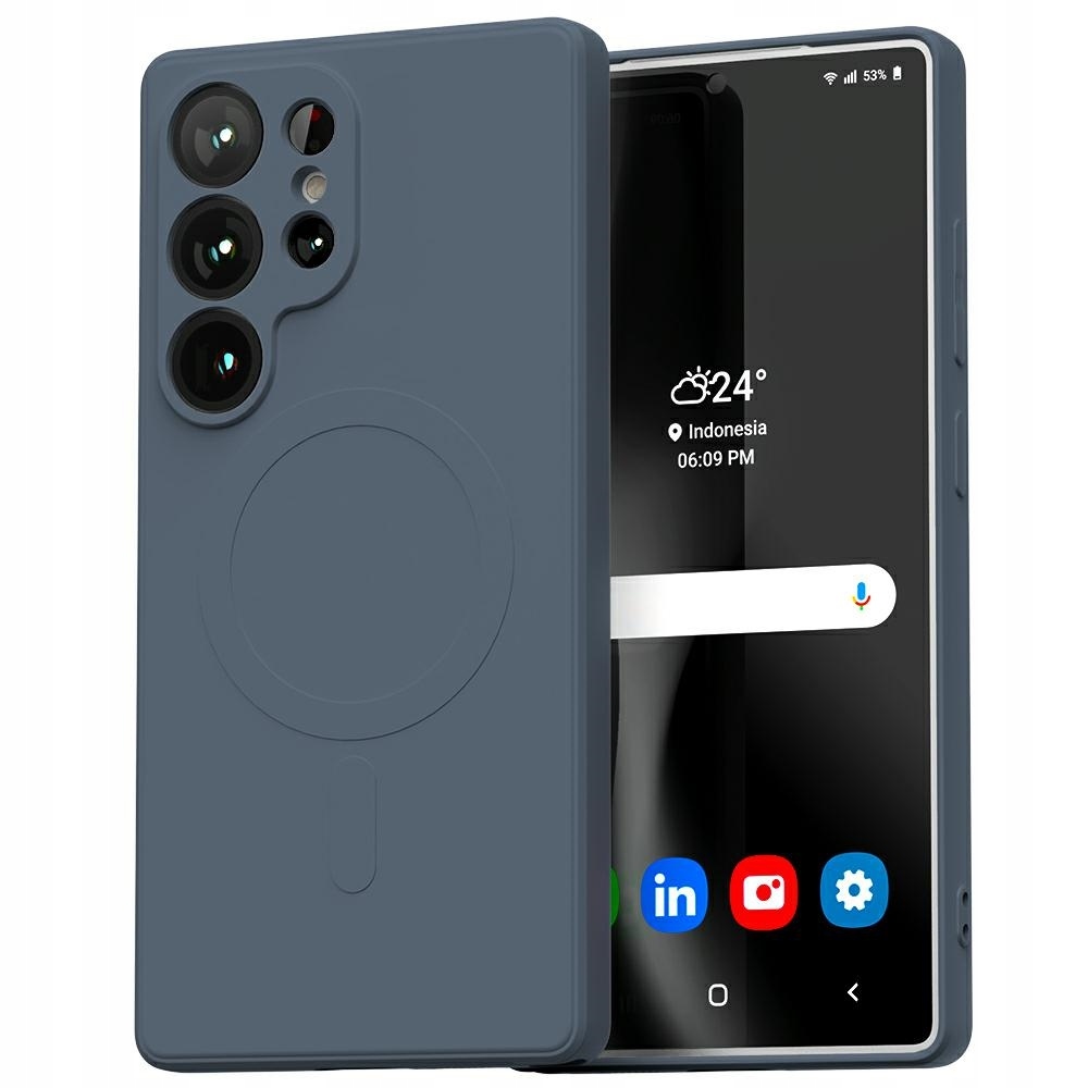 Mercury MagSafe Semi-Silicone Sam S25 Ultra S938 granatowy /sierra blue