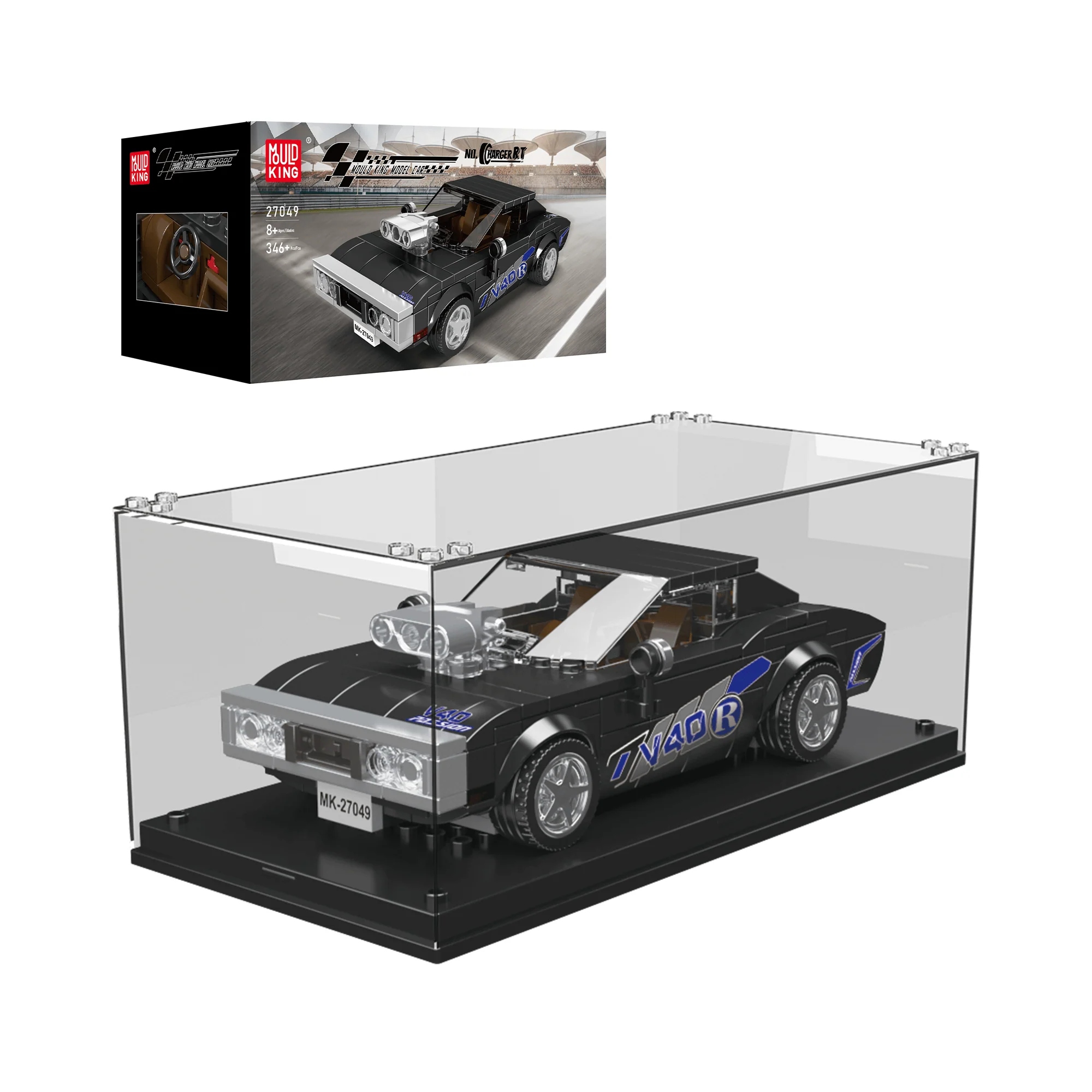 Auto Dodge Charger RT + box - Klocki 27049 MOULD KING 346el. TECHNIC