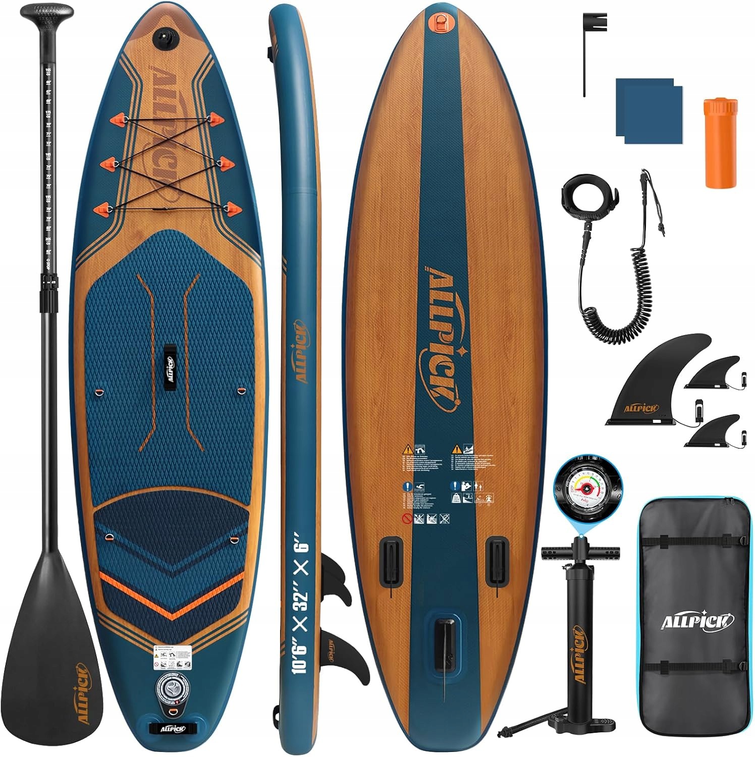 Deska Sup Do Pływania 320 CM Dmuchana Paddle Board Wiosło 170kg zestaw