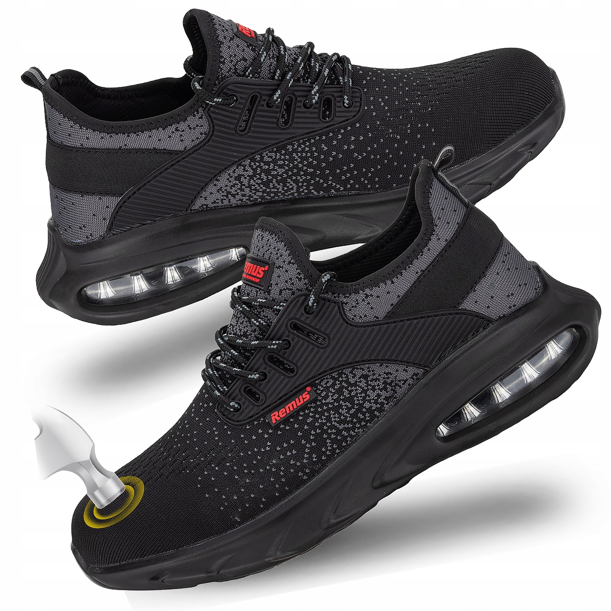 Buty Robocze komfortowe z metalowym Podnoskiem Oddychające sportowe Półbuty