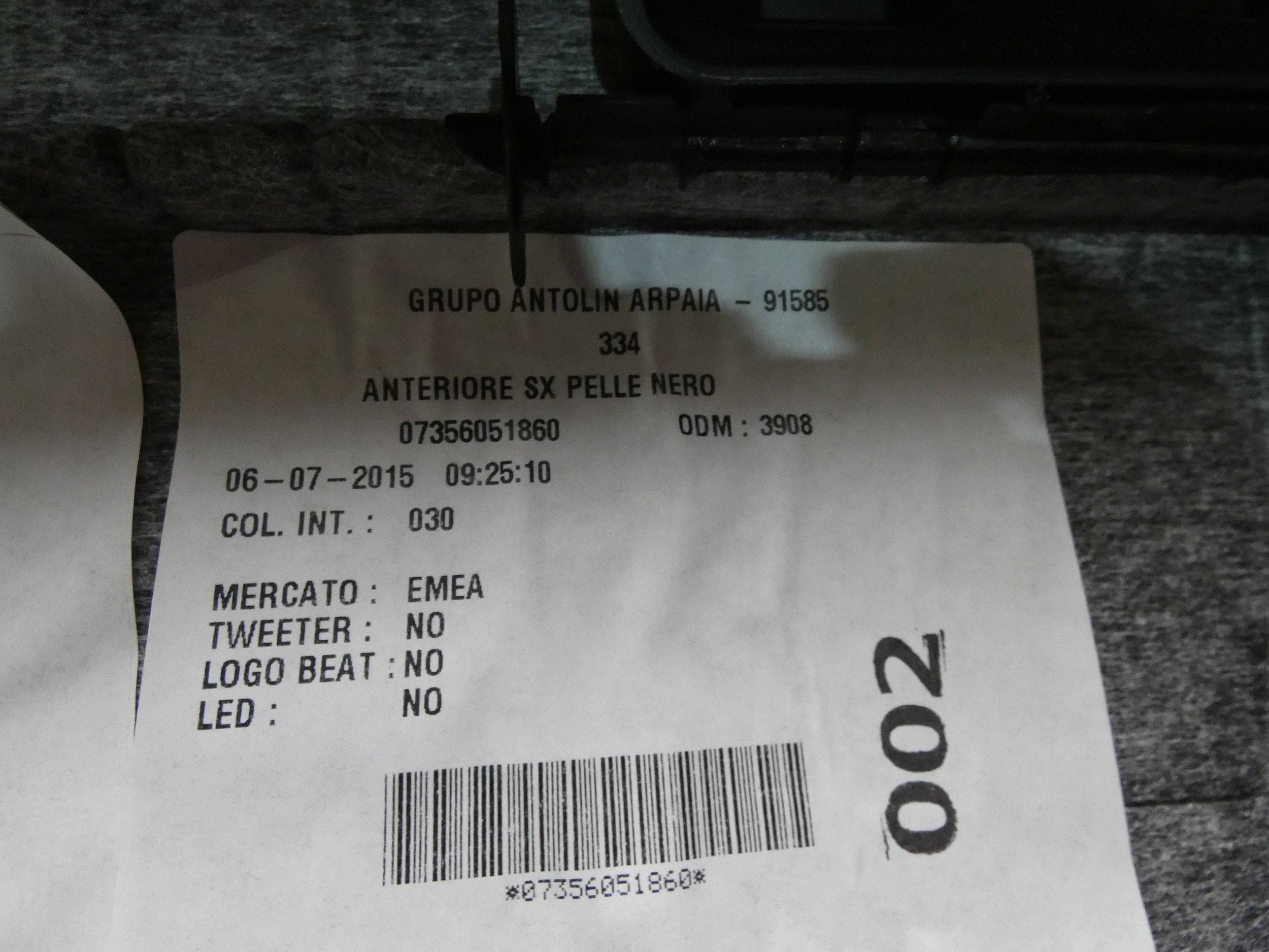 FIAT 500X side door left front front driver´s