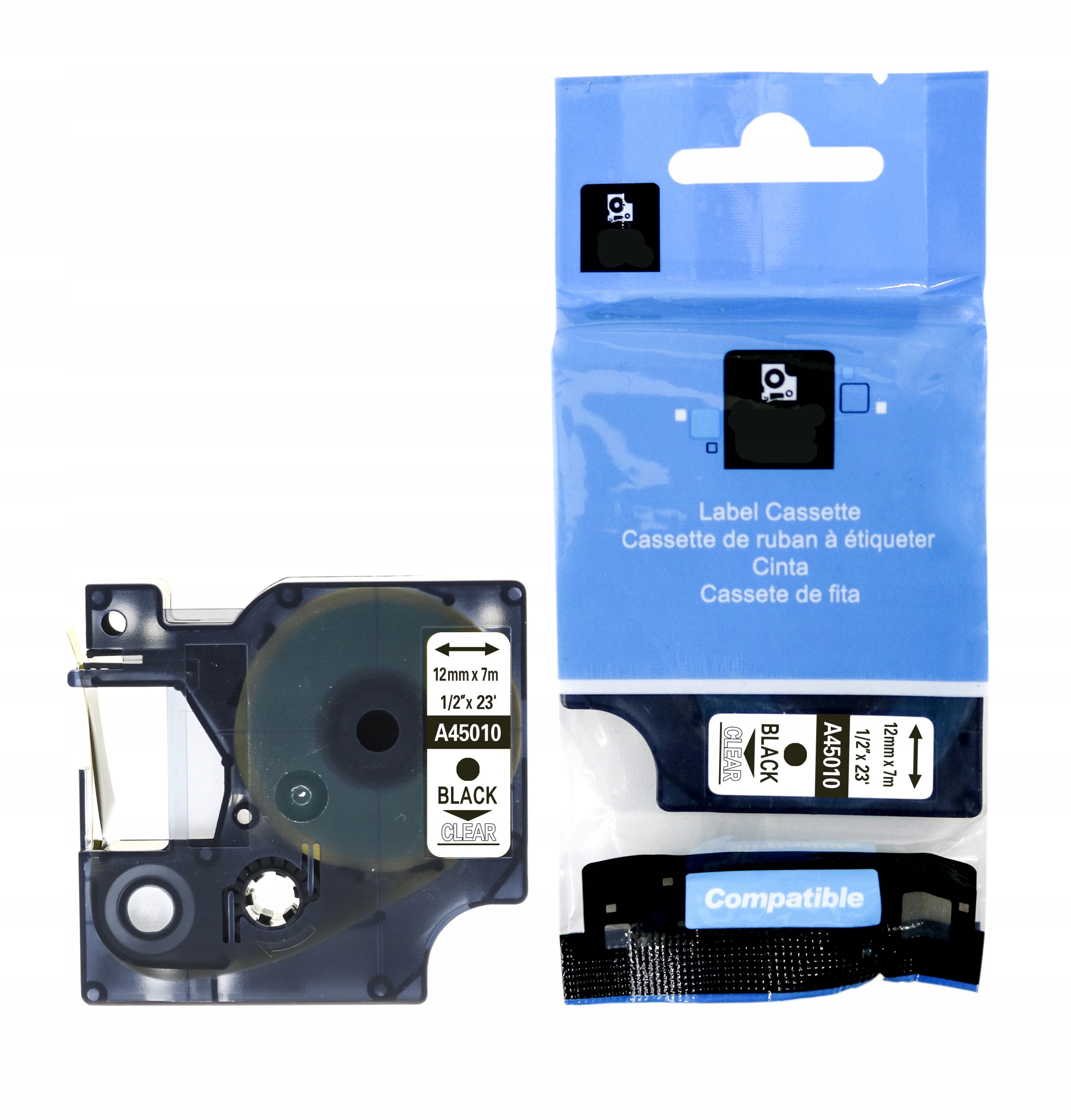 

Taśma do Dymo D1 45010 12mm przezroczysta/czarny