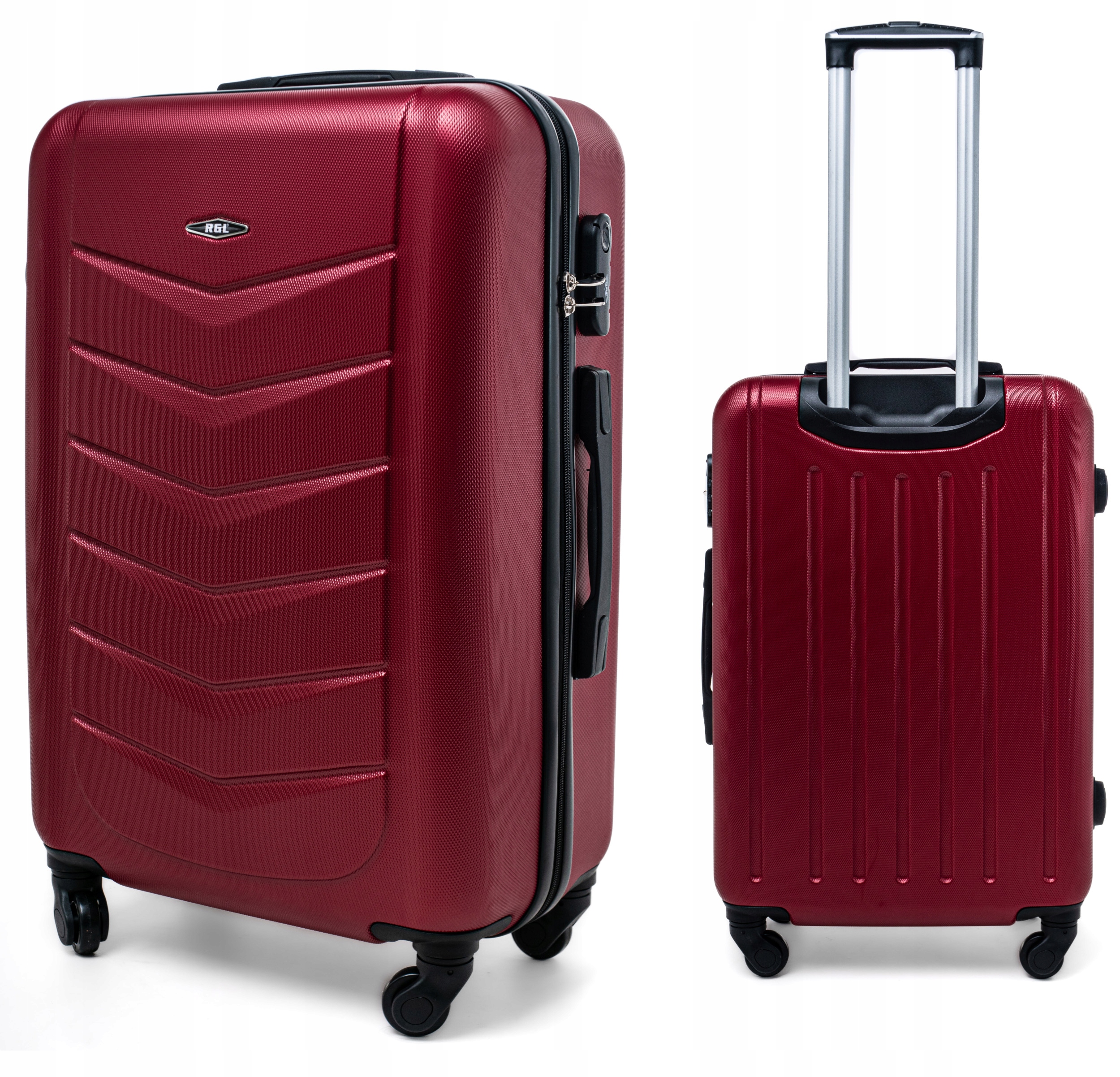 ZESTAW 2w1 ŚREDNIA WALIZKA XL PODRÓŻNA + KUFEREK Wielkość średnia