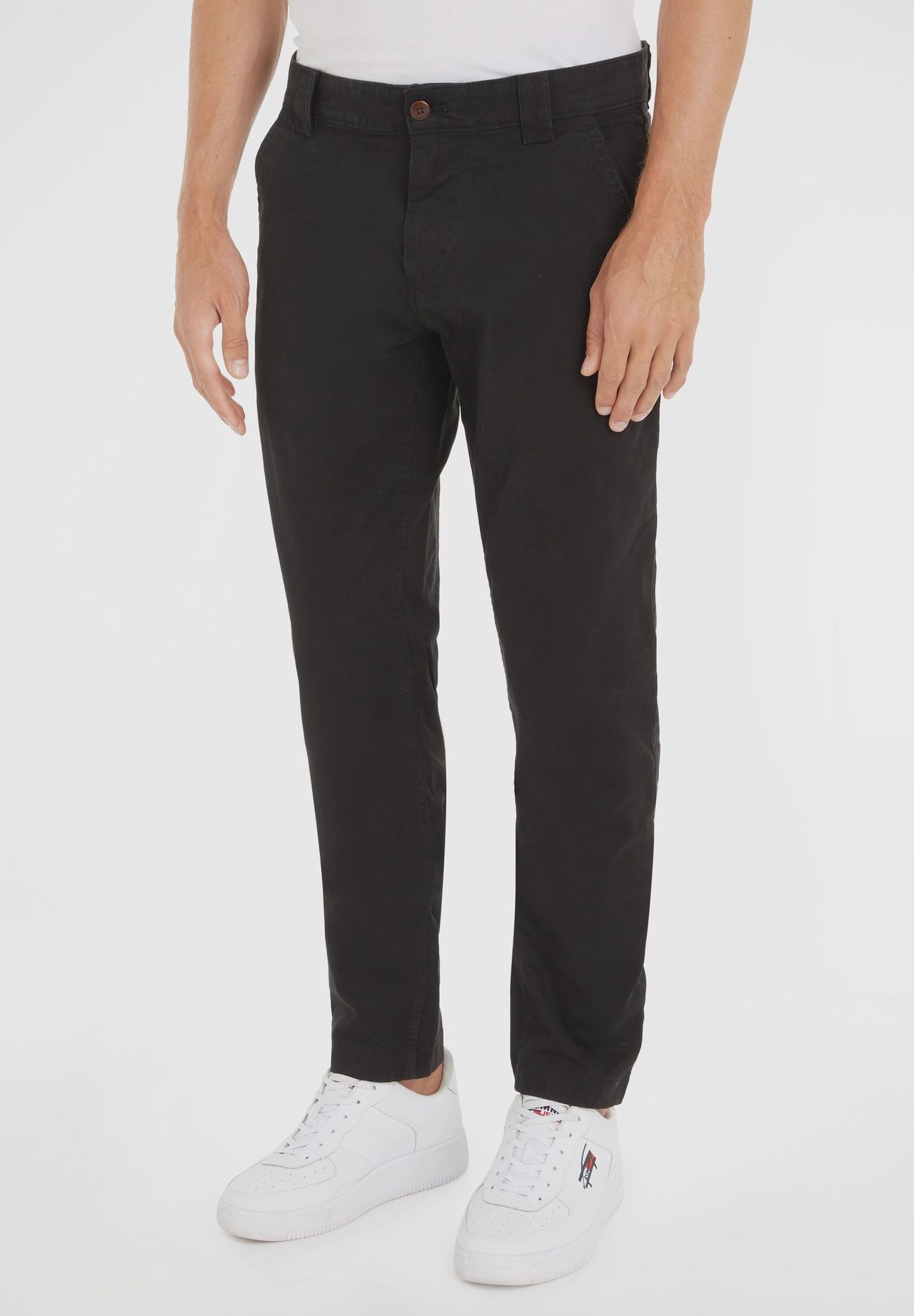 Tommy Jeans Pánské Kalhoty Rovné Černé Hladké 33/32 6FA